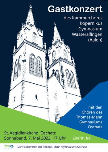 Gastkonzert des Kammerchores Kopernikus Gymnasium Wasseralfingen (Aalen)